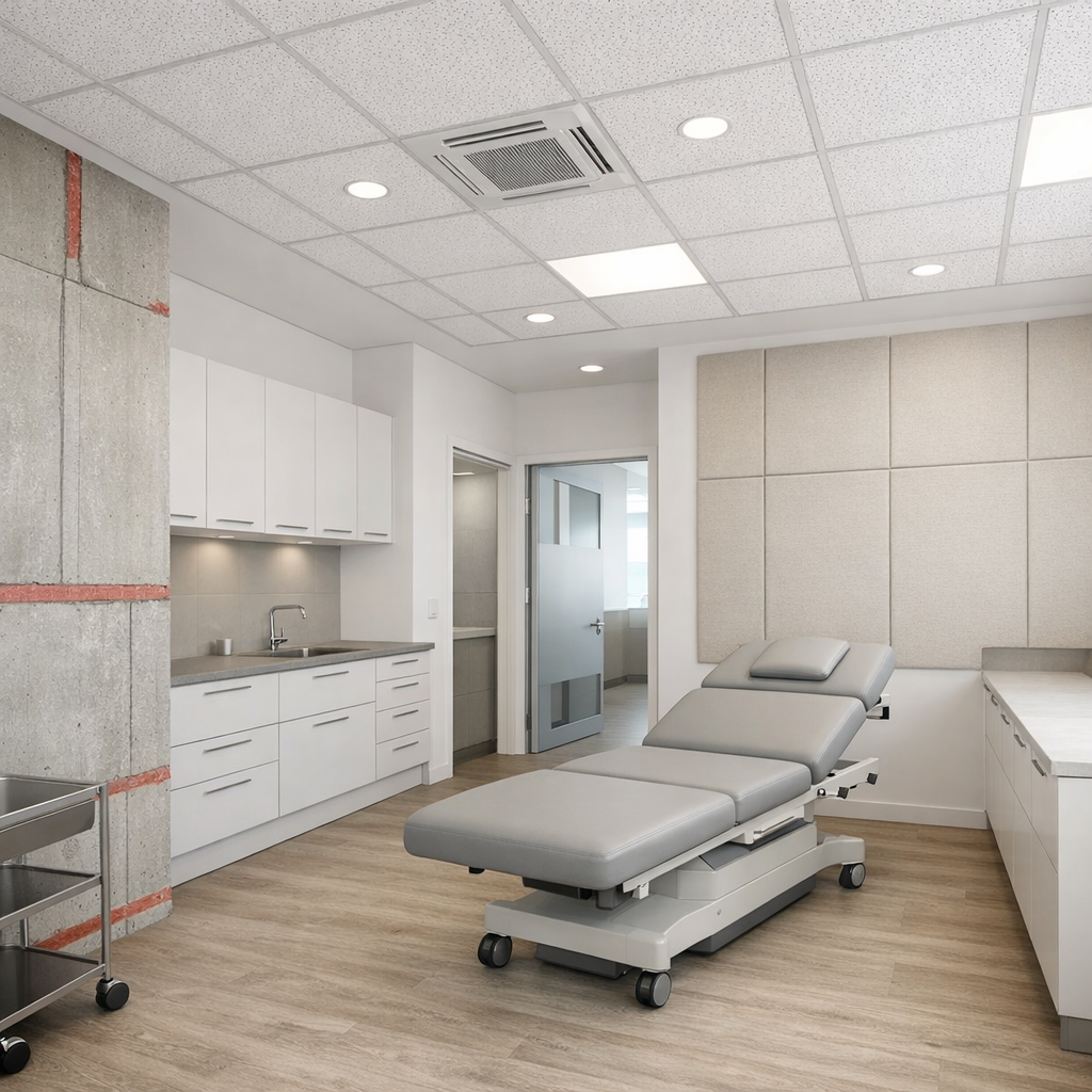 Praxis-Ausbau mit Schallschutz